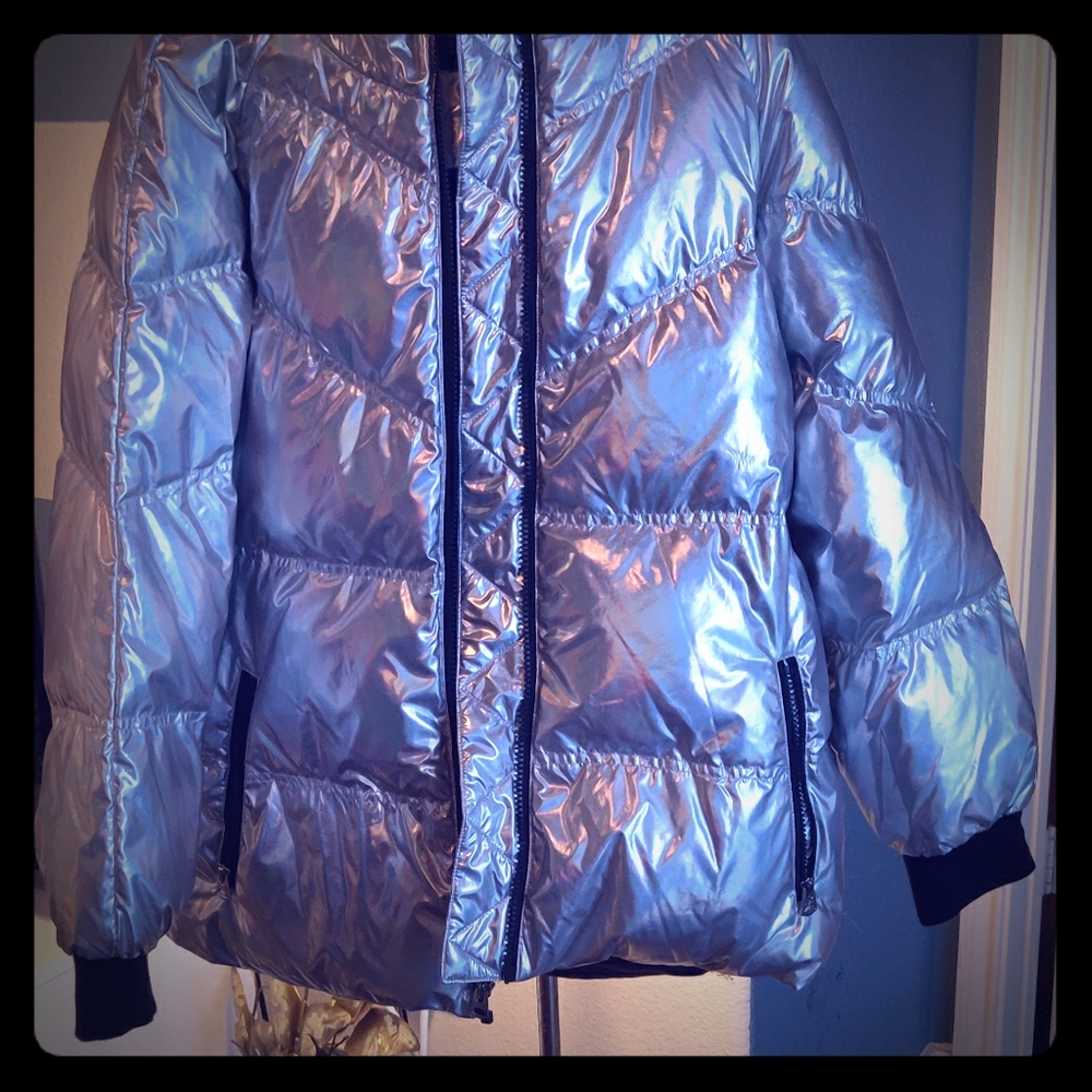 Brand New silver holographic jacket